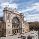 Photo of the Keleti Railway Station on Baross square, on the Pest side of the Hungarian capital city