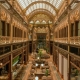 Inside of the Paris courtyard which was the first shopping passage and office building built 1909-1912 in Budapest