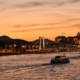 Picture taken during one of our Evening free tours, the river Danube, Elisabeth bridge and Royal palace