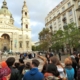 This is a caption of a tour guide showing the Saint Stephen's Basilica on our Free Budapest Walk