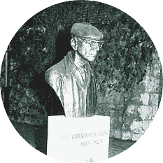 Bust of Ernő Obermayer, a chemical-engineer that experimented with Hungarian paprika