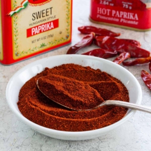 The Hungarian paprika powder is well known all over the world and it is available in hot and sweet versions as well