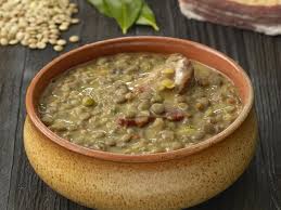 Lentil stew or pottage - this is a type of thick Hungarian vegetable stew or soup, similar to pottage