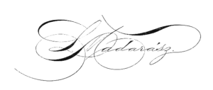 Picture of the signiture of Louis Madarasz, famous calligrapher, who wa probably the one who created the Coca Cola style signiture