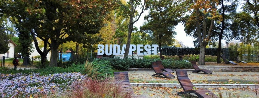 You can find this Budapest sign on Margaret Island which is connected to the Margaret Bridge next to the Hungarian Parliament building