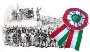 The Revolution of 1848-49 in Hungary and a "kokárda" with the Hungarian national colors