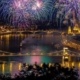 Fireworks on the 20th of August over Budapest and the river Danube