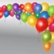 A lot of colorful party balloons from freevector. com