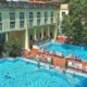 The building and some of the pools of the Lukacs thermal bath in Budapest