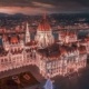 Hungarian Parliament in Xmas time