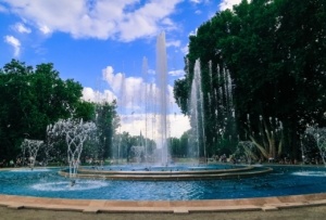 fountain in Margaret Island - green spaces in Budapest